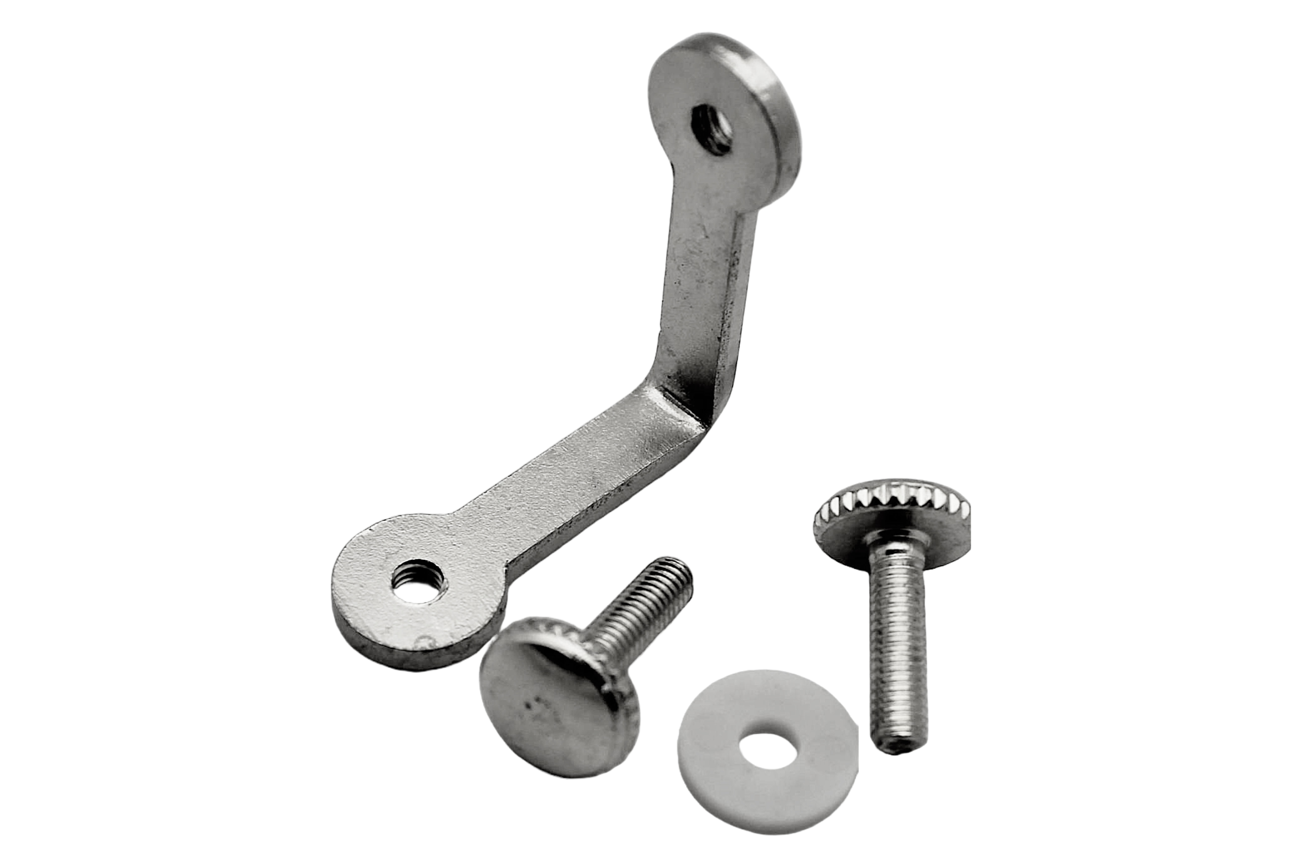 Hardware Glass Holder Two Arm Hardware Item Stainless Steel/Glass Premium Hardware for Door Cabinet Window Furniture and Interior Use